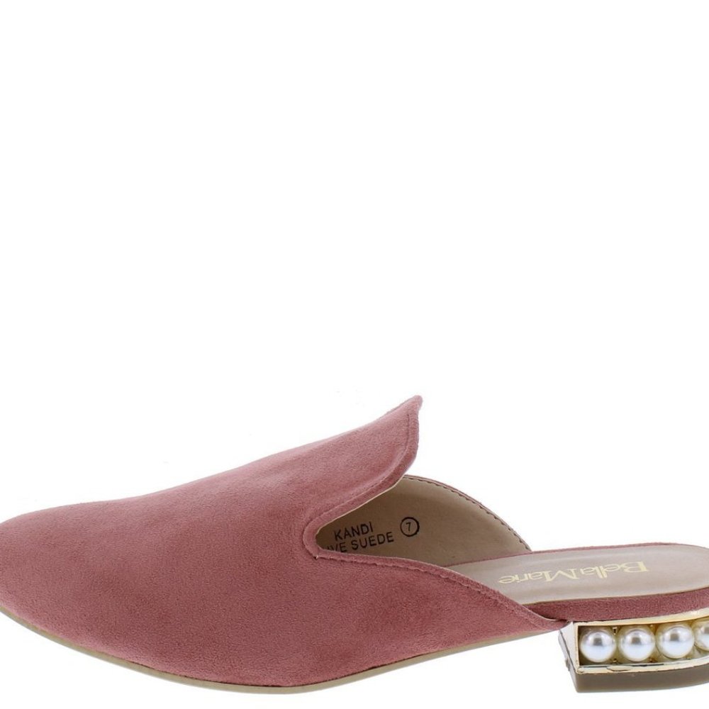 Pink or Gray Pearl Mules